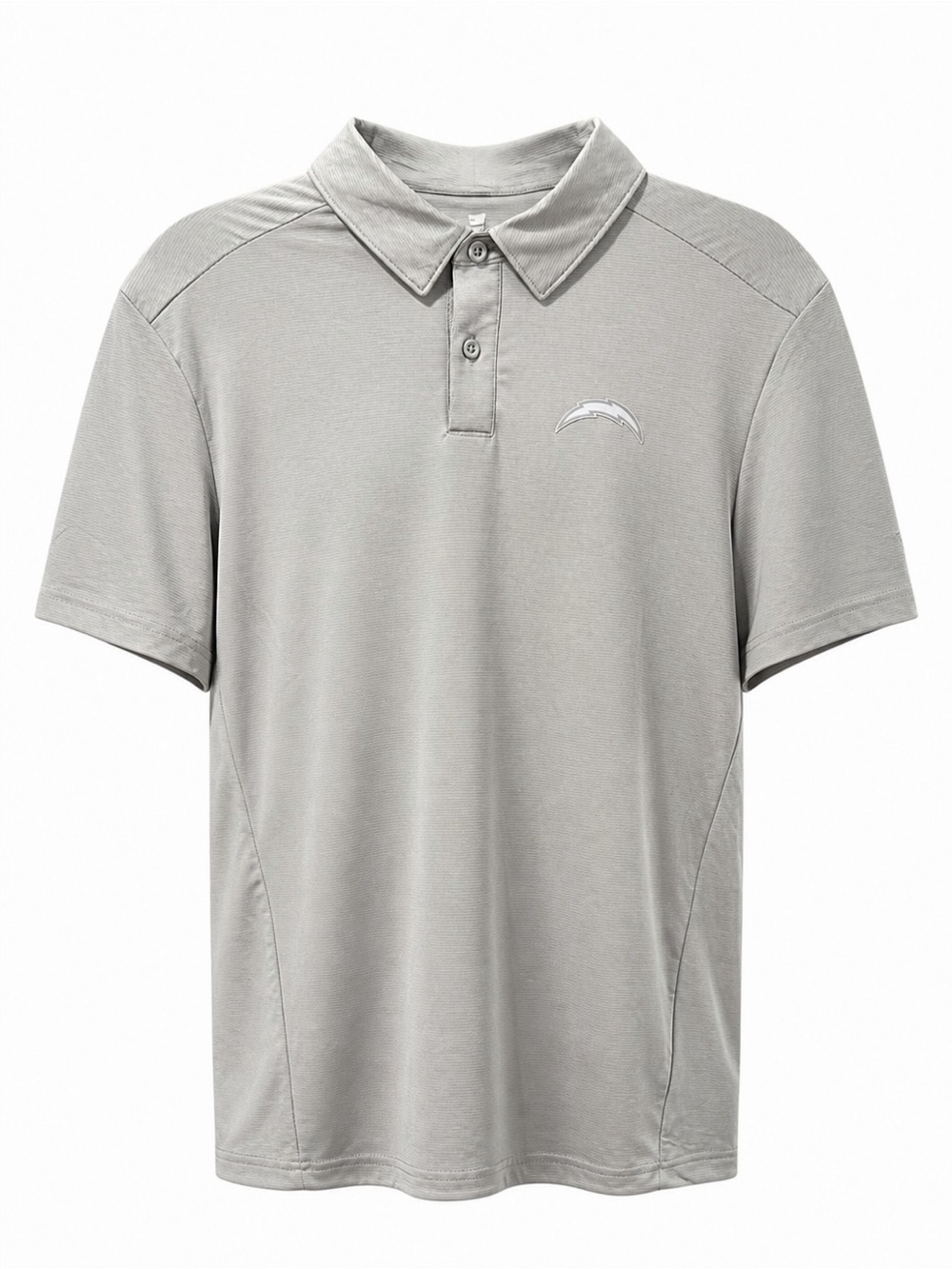Signature Polo Shirt Light Gray Men's Med Short Sleeve LA Chargers Collared